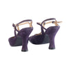 Second Hand Prada Purple Suede T-Strap Pumps