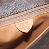 Celine Vintage Macadam Circle Logo Shoulder Bag Canvas and Leather