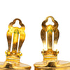 Chanel Gold Plated CC Rhombus Clip on Earrings Secondhand