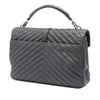Saint Laurent Large Chevron Sheepskin Monogram College Satchel Secondhand