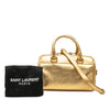 Saint Laurent Toy Metallic Leather Classic Duffle Satchel Secondhand