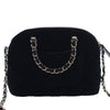 Chanel Quilted Velvet Coco Clutch With Chain Secondhand