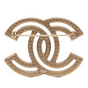 Chanel CC Gold-Plated Strass Brooch Secondhand