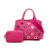 Prada Small Canvas Canapa Grommet Satchel Secondhand