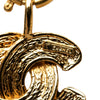 Chanel Gold Plated CC Quilted Pendant Necklace Secondhand