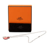 Hermès Palladium Plated and Swift O Kelly Pendant Necklace Secondhand