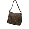 Fendi Zucca Canvas Double Flap Shoulder Bag Secondhand