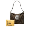 Fendi Zucca Canvas Double Flap Shoulder Bag Secondhand