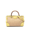 Secondhand Gucci Medium Raffia Bamboo Shopper Satchel