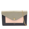 Celine Tricolor Leather Pocket Envelope Wallet On Chain Secondhand