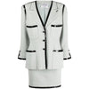 Secondhand Chanel Sugar Paper Colored Wool Skirt Suit - '90s