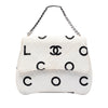 Chanel CC Quilted Printed Canvas Coco Logo Chain Flap Secondhand