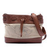 Burberry Leather Trimmed Canvas Drawstring Bucket Bag Secondhand