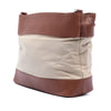 Burberry Leather Trimmed Canvas Drawstring Bucket Bag Secondhand