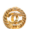 Secondhand Chanel Gold Plated CC Round Clip On Earrings