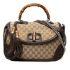 Gucci Large GG Canvas New Bamboo Top Handle Bag Secondhand