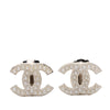 Chanel CC Gold Plated Pearl Stud Clip On Earrings Secondhand
