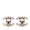 Chanel CC Gold Plated Pearl Stud Clip On Earrings Secondhand