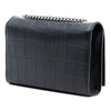 Saint Laurent Small Croc Embossed Leather Monogram Kate Tassel Crossbody Secondhand
