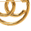 Chanel CC Gold Plated Round Brooch Secondhand