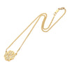 Chanel Gold Plated Rhinestone Clover Pendant Necklace Secondhand