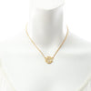 Chanel Gold Plated Rhinestone Clover Pendant Necklace Secondhand