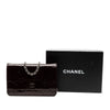 Chanel CC Embossed Patent Camellia Wallet On Chain Secondhand