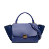 Celine Small Calfskin and Suede Trapeze Satchel Secondhand