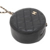 Chanel CC Quilted Caviar Round Clutch With Chain Secondhand