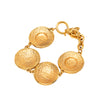 Chanel CC Gold Plated Medallion Link Bracelet Secondhand
