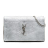 Saint Laurent Metallic Python Embossed Leather Monogram Kate Wallet on Chain Secondhand