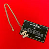 Chanel CC Gold Plated Rhinestone Pendant Necklace Secondhand