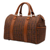 Burberry Logo Printed Canvas Boston Bag Secondhand