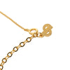 Dior Gold Plated and Strass Oval Pendant Necklace Secondhand