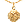 Chanel CC Gold Plated Medallion Pendant Necklace Secondhand