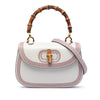 Gucci Small Calfskin Stitched Bamboo 1947 Top Handle Bag Secondhand