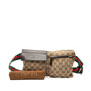 Gucci GG Canvas Web Double Pocket Belt Bag Secondhand