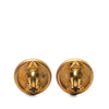 Chanel Gold Plated Round Button Clip On Earrings Secondhand