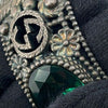 Gucci Sterling Silver and Stone Interlocking G Flower Hinged Bangle Secondhand