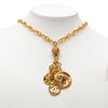Chanel CC Gold Plated Medallion Coin Charm Pendant Necklace Secondhand