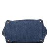 Prada Large Denim Canapa Logo Satchel Secondhand