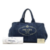 Prada Large Denim Canapa Logo Satchel Secondhand