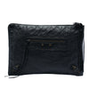 Balenciaga Lambskin Motocross Classic Flat Clutch Secondhand