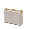 Chanel Chocolate Bar Metallic Lambskin Frame Clutch with Chain Secondhand
