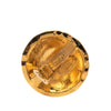 Chanel CC Gold Plated Quilted Round Clip On Earrings. Secondhand