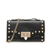 Valentino Pebbled Calfskin Rockstud Flip Lock Wallet On Chain Secondhand