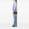 Burberry Leather and House Check Canvas Bridle Abbott Crossbody Secondhand