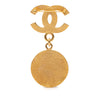Chanel CC Gold Plated Medallion Drop Pin Brooch Secondhand