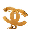 Chanel CC Gold Plated Medallion Drop Pin Brooch Secondhand