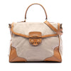 Prada Cinghiale Trimmed Canapa Top Handle Bag Secondhand